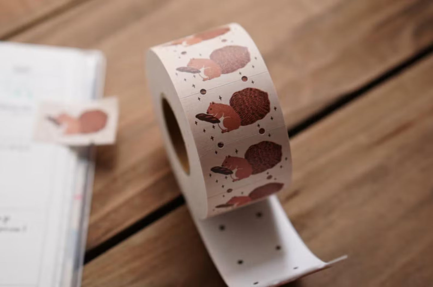 Ivy Snow Label Stickers - Squirrel and Bread