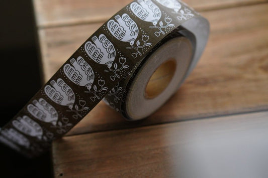 Ivy Snow Label Stickers - Umber