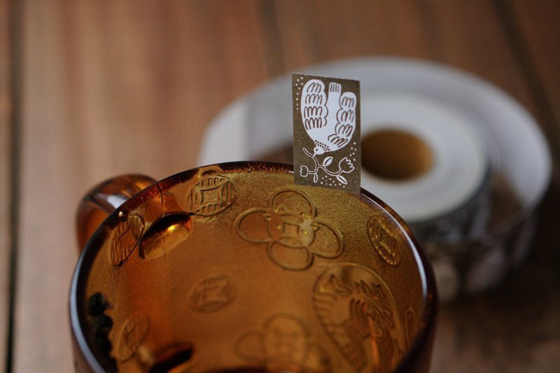 Ivy Snow Label Stickers - Umber