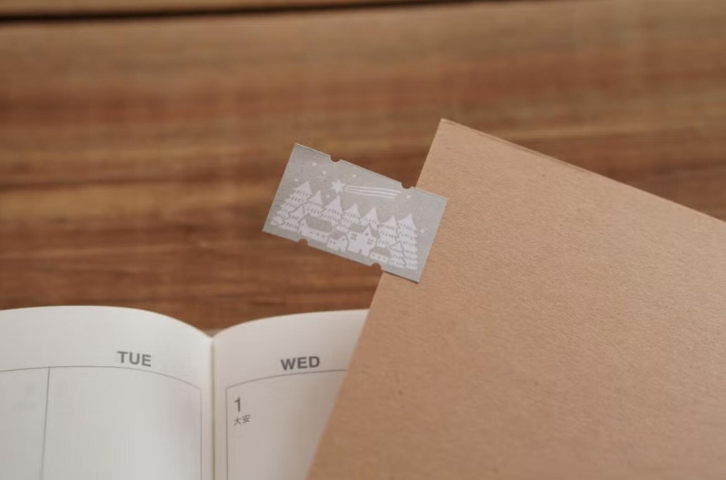 Ivy Snow Label Stickers - Winter