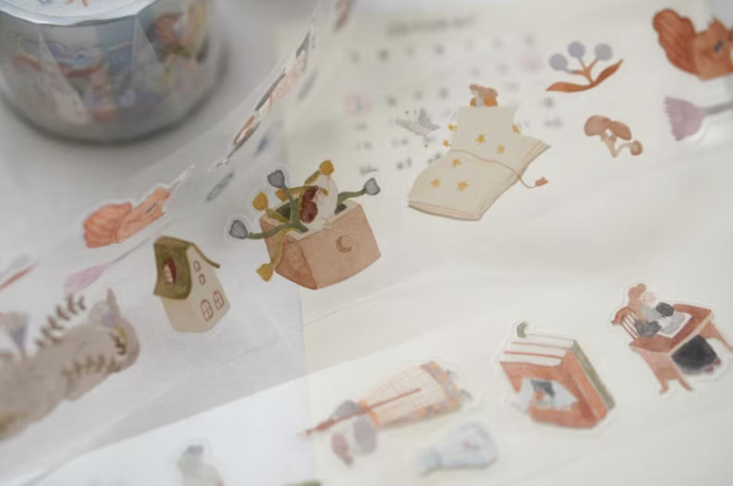 Ivy Snow Kiss-Cut PET Tape - On the Desk