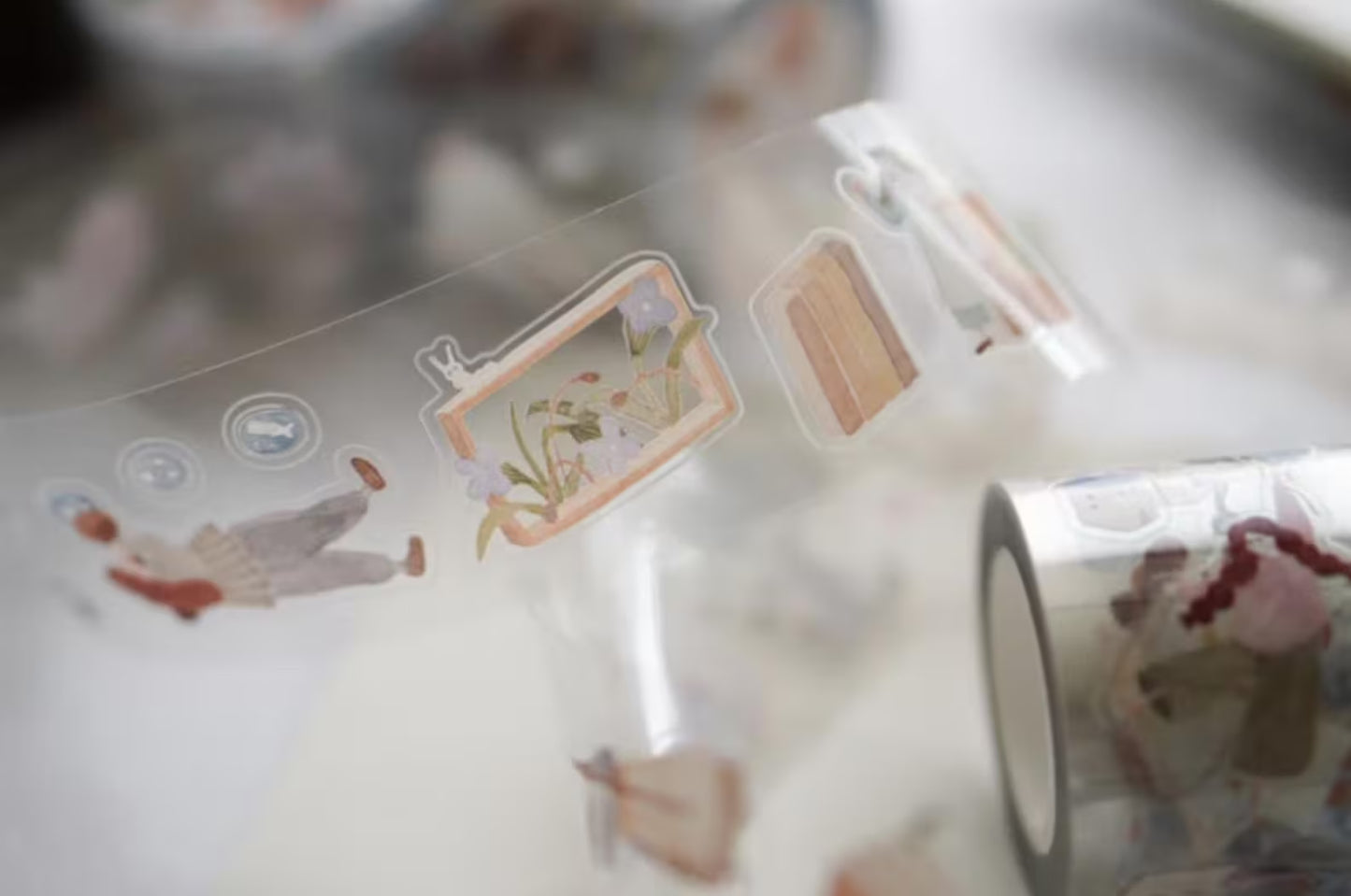 Ivy Snow Kiss-Cut PET Tape - On the Desk