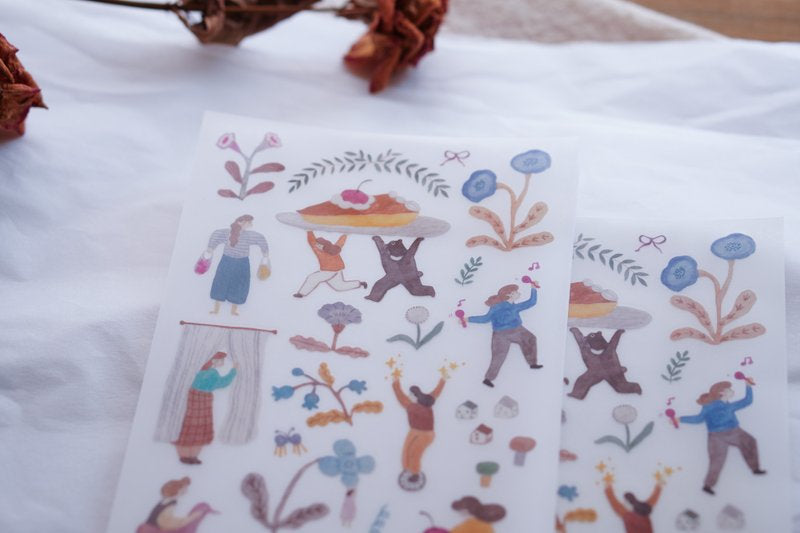 Ivy Snow Transfer Sticker Sheet - A Lovely Day