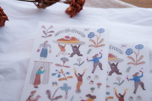 Ivy Snow Transfer Sticker Sheet - A Lovely Day