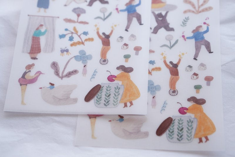 Ivy Snow Transfer Sticker Sheet - A Lovely Day