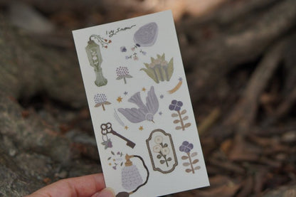 Ivy Snow Transfer Sticker Sheet - Aroma