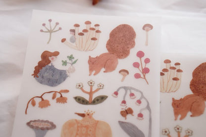 Ivy Snow Transfer Sticker Sheet - Blooming