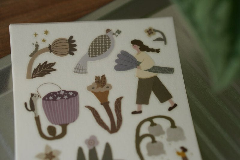 Ivy Snow Transfer Sticker Sheet - Pastoral Poetry