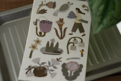 Ivy Snow Transfer Sticker Sheet - Pastoral Poetry