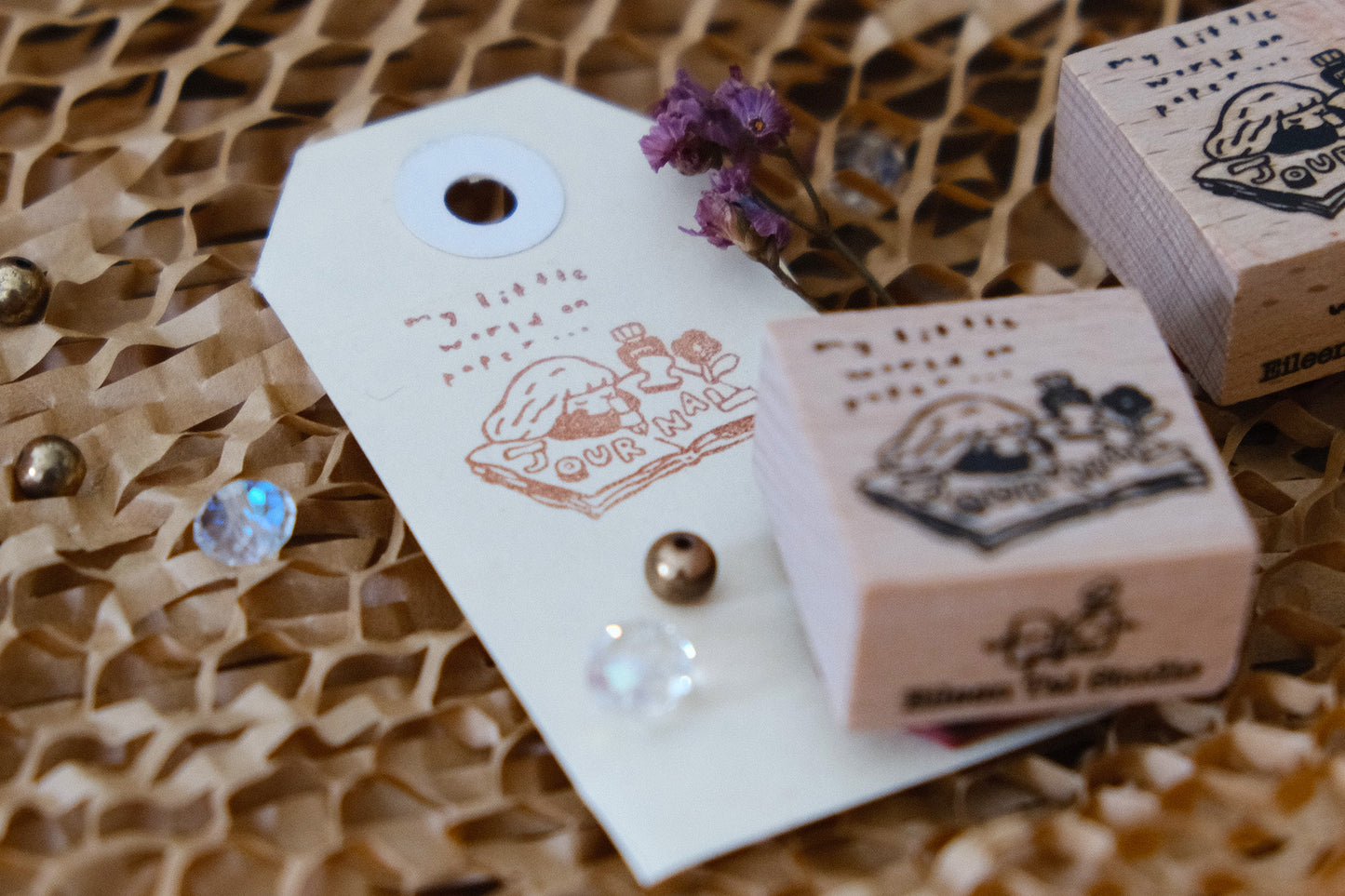 Eileen Tai Rubber Stamp - Journaling Girl (My World On Paper)