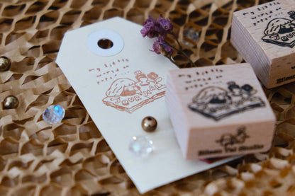 Eileen Tai Rubber Stamp - Journaling Girl (My World On Paper)