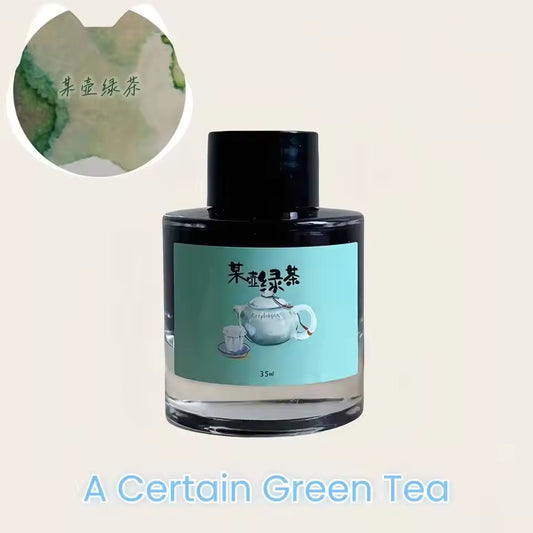 Kitty Inkpot Ink - A Certain Green Tea