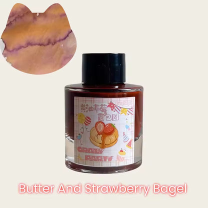Kitty Inkpot Ink - Butter and Strawberry Bagel