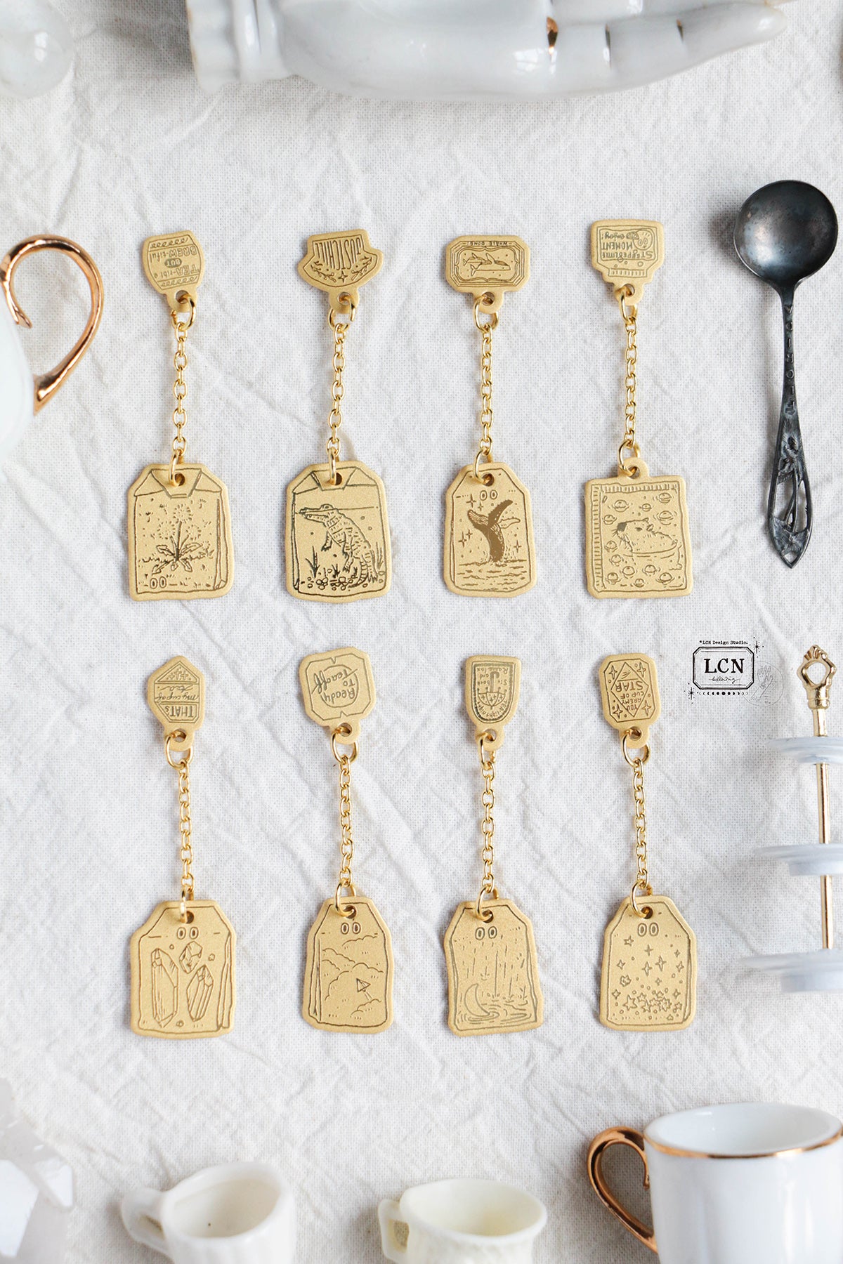 LCN Design Studio Charm - Brass Tea Bag (Blind Box)
