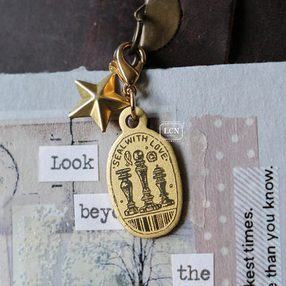 LCN Design Studio Brass Charm - Seal With Love
