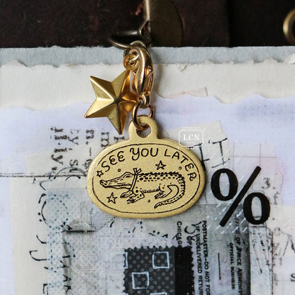 LCN Design Studio Brass Charm - See You Later (Alligator)