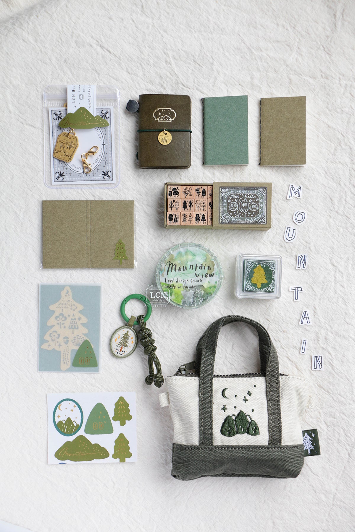 LCN Design Studio Mini Stationery Tote Set - Mountain