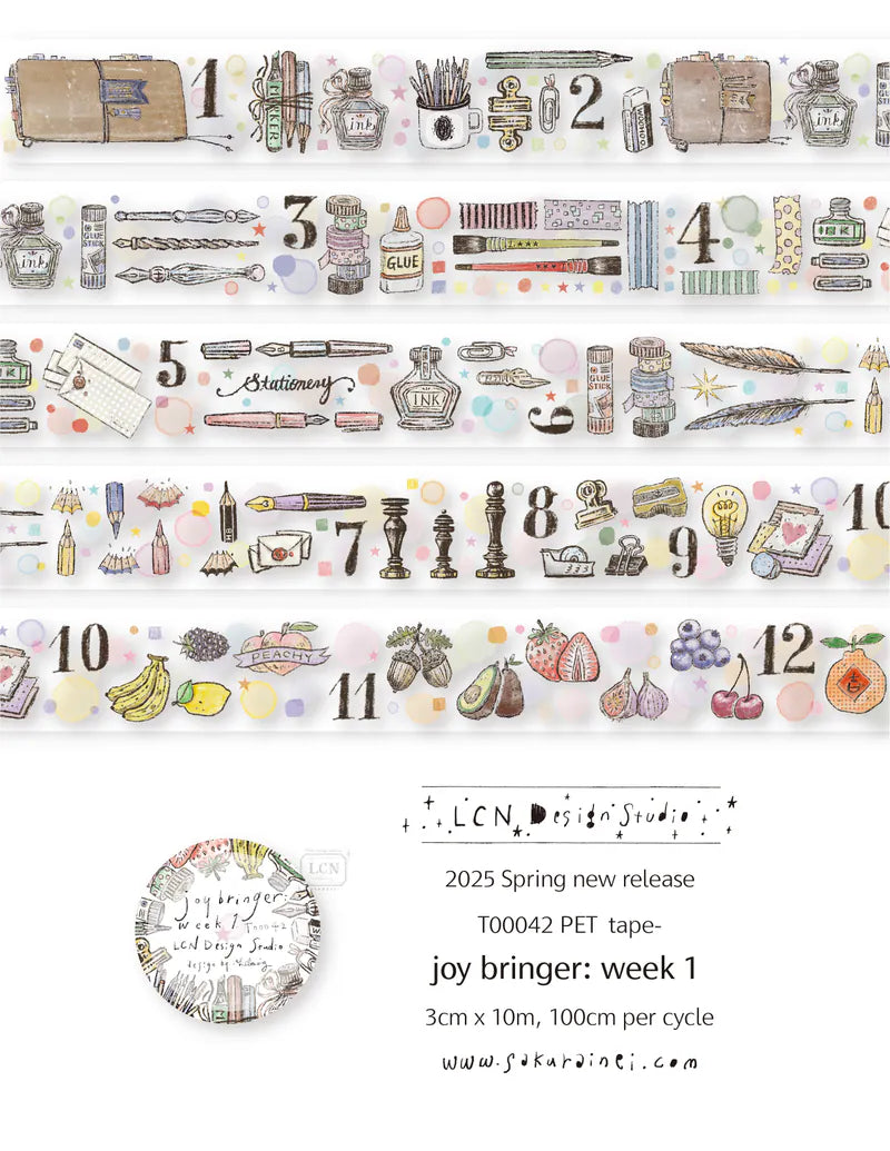 LCN Design Studio PET Tape - Joy Bringer Week 1