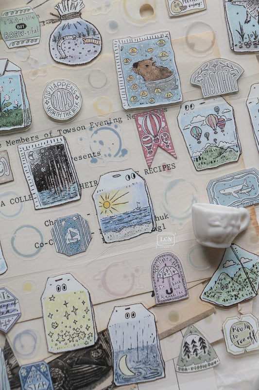 LCN Design Studio Kiss-Cut PET Tape - Tea Time