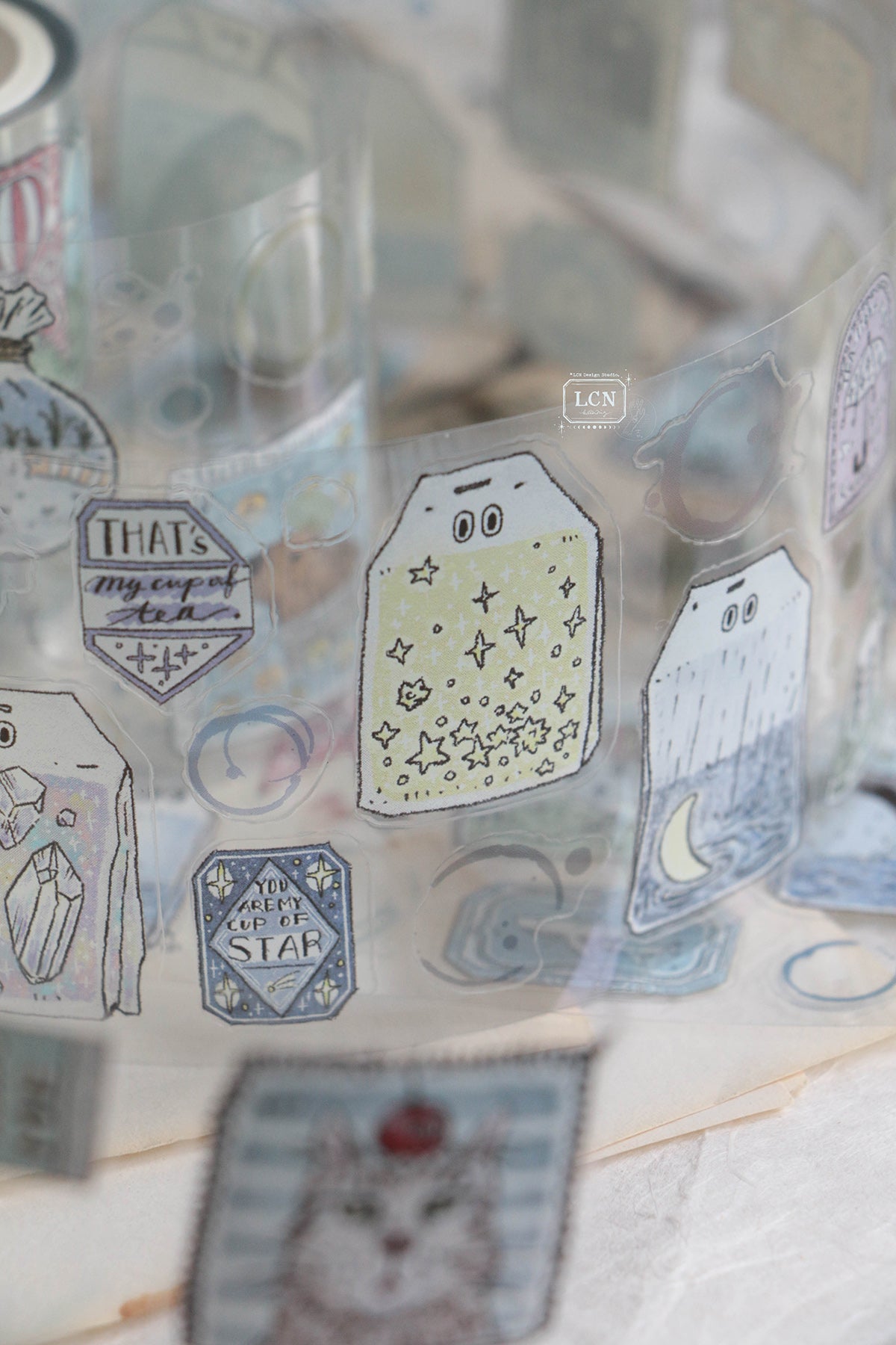 LCN Design Studio Kiss-Cut PET Tape - Tea Time