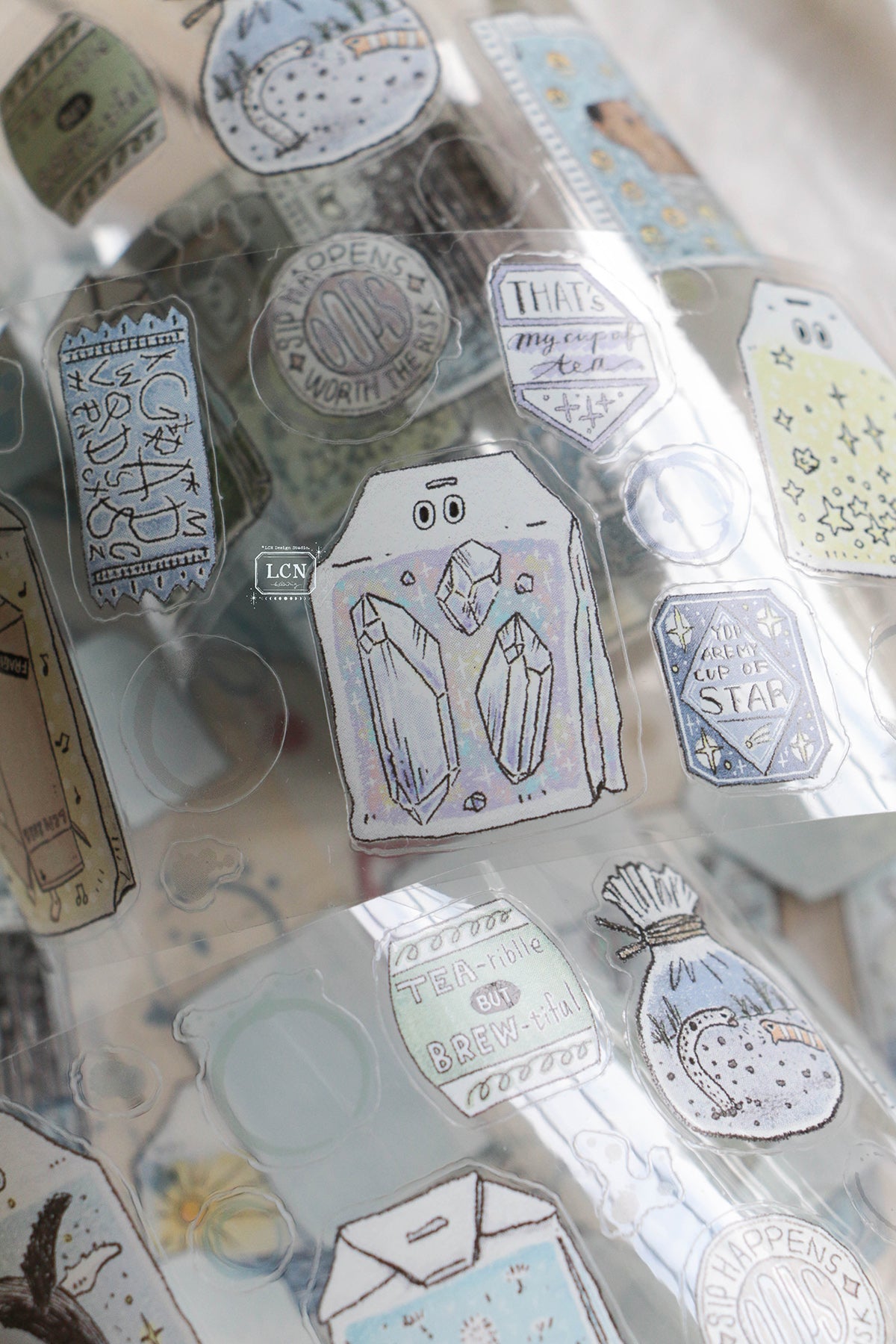 LCN Design Studio Kiss-Cut PET Tape - Tea Time