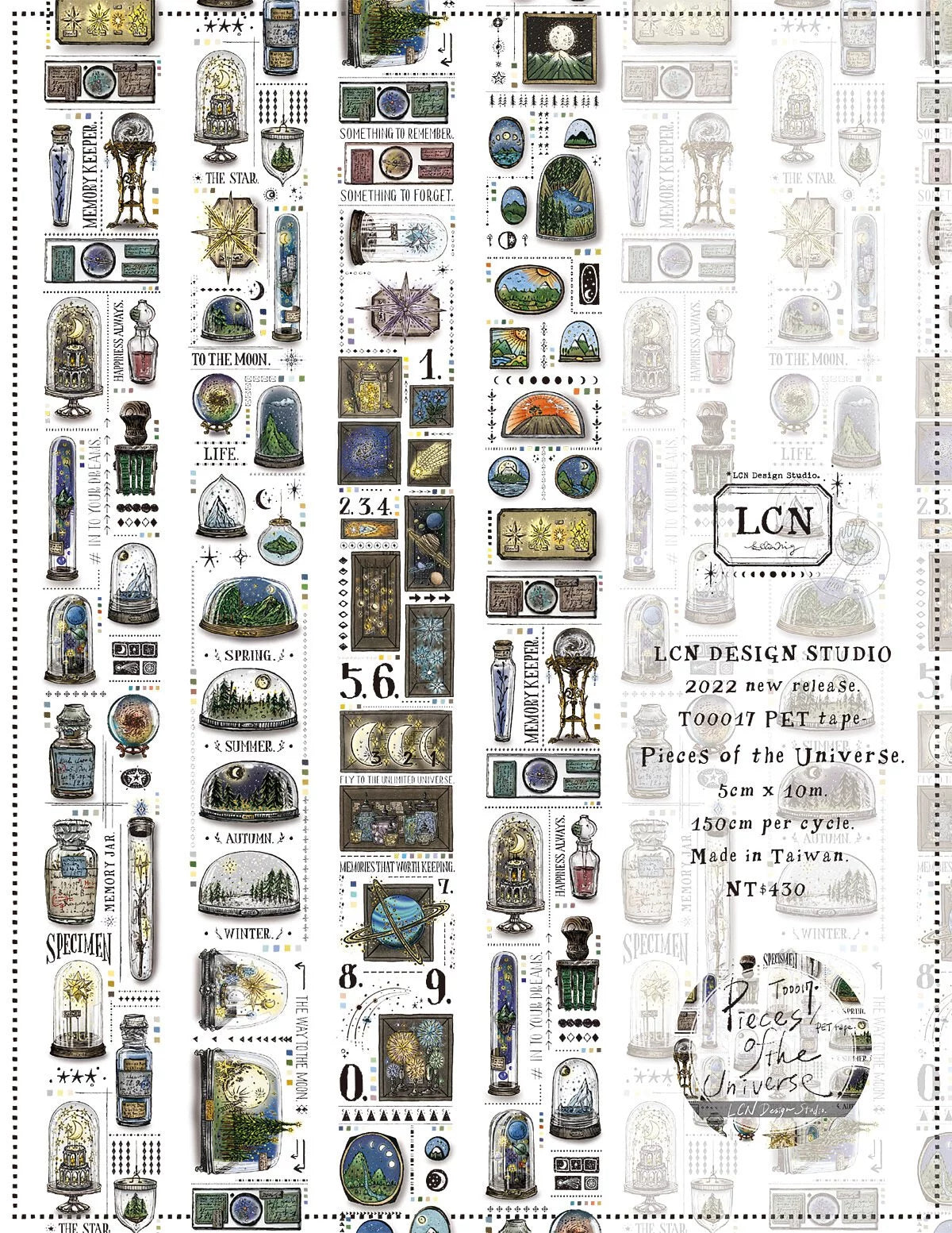 LCN Design Studio PET Tape - Pieces Of The Universe