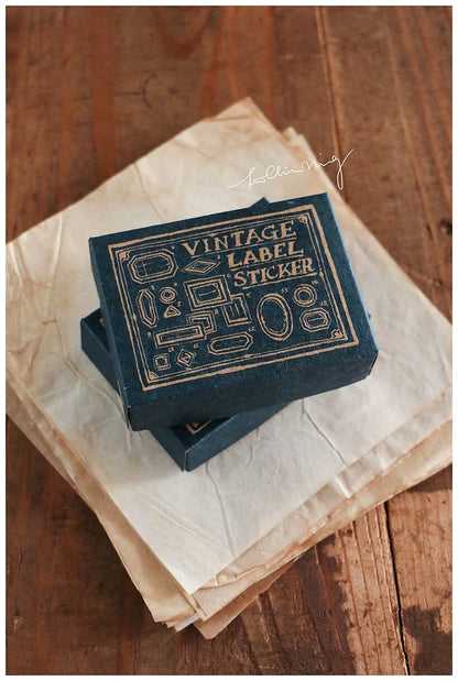 LCN Design Sticker Set - Red & Blue Label Sticker Box - White Background (Blue Box)