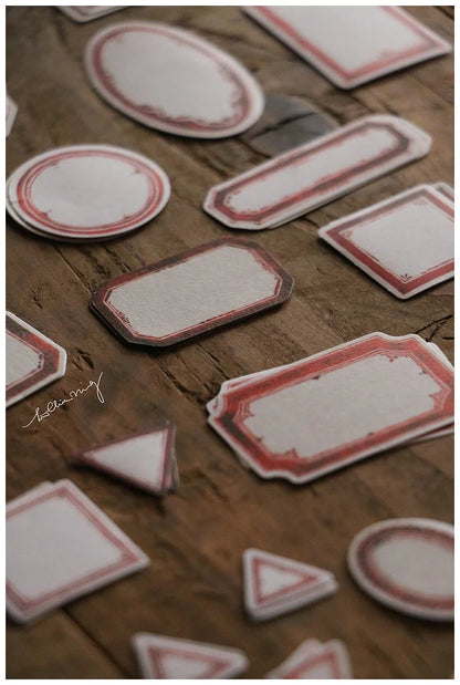 LCN Design Sticker Set - Red & Blue Label Sticker Box - White Background (Blue Box)