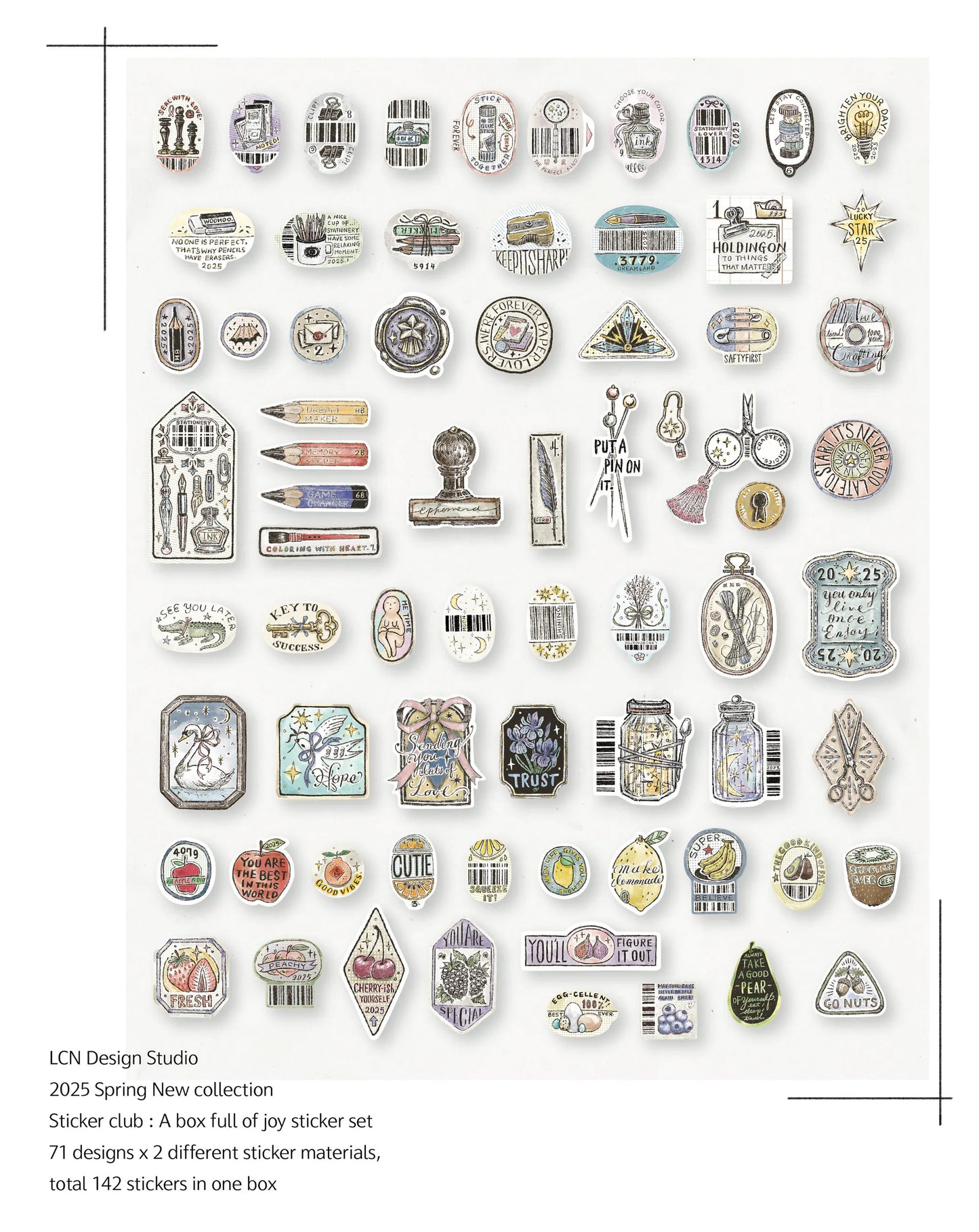 LCN Design Sticker Set - Sticker Club - A Box Full Of Joy