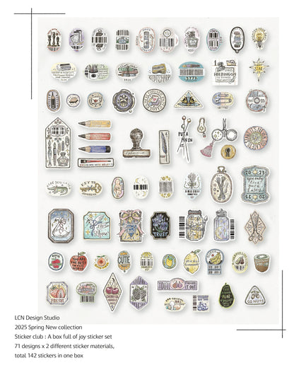LCN Design Sticker Set - Sticker Club - A Box Full Of Joy