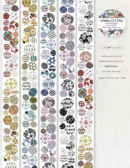 LCN Design Studio Kiss-Cut Washi Tape - Cobblestone