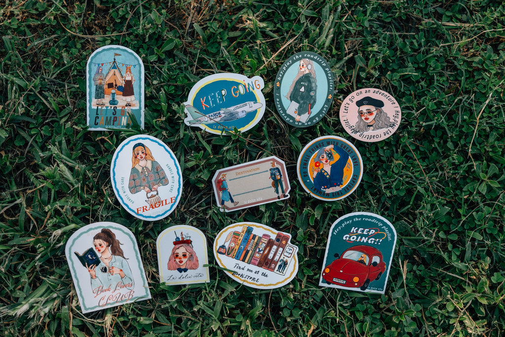 La Dolce Vita Die Cut Sticker Set - Sweet Life Travel Agency