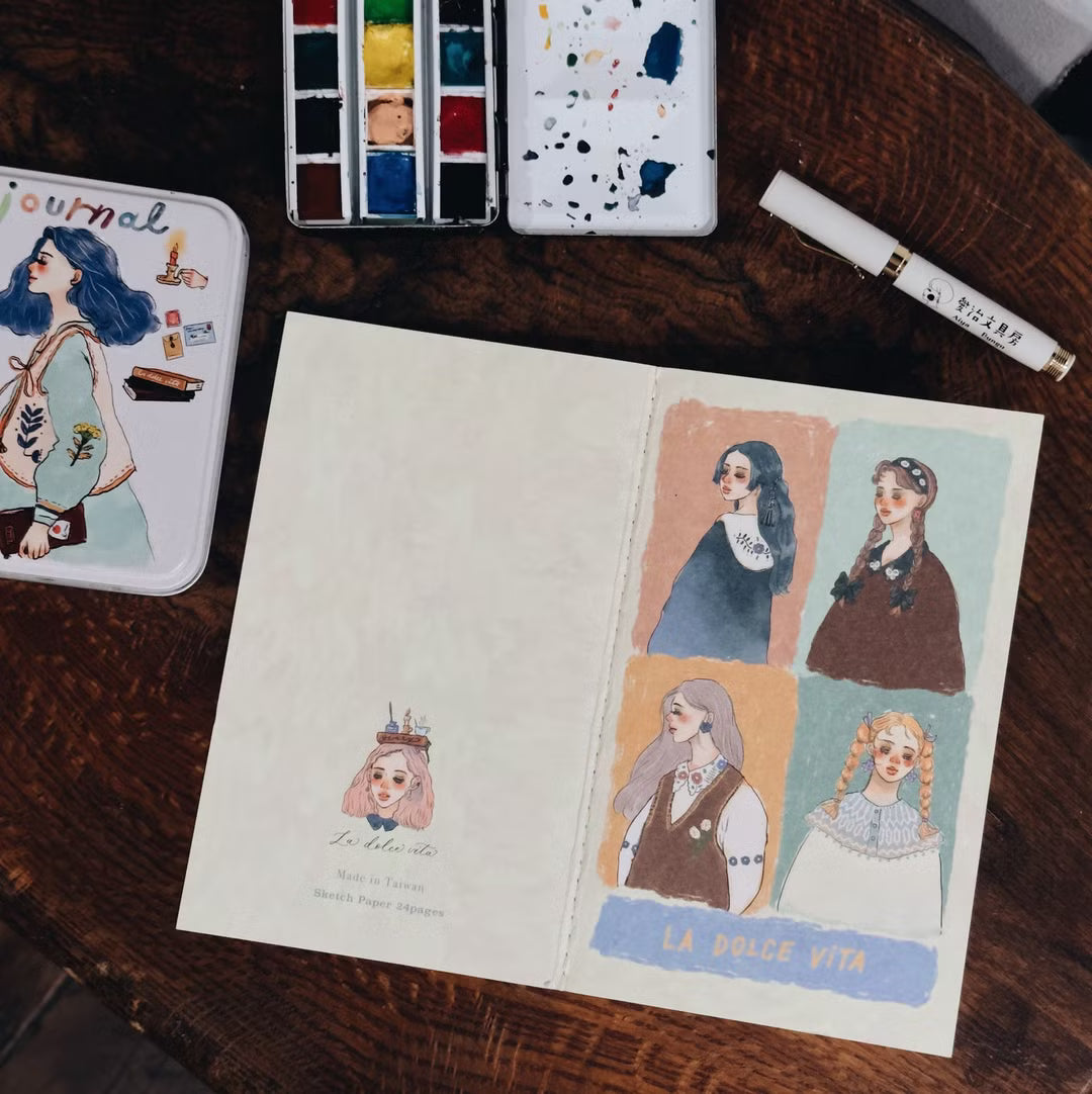 La Dolce Vita Notebook - Elegant Woman's Gallery