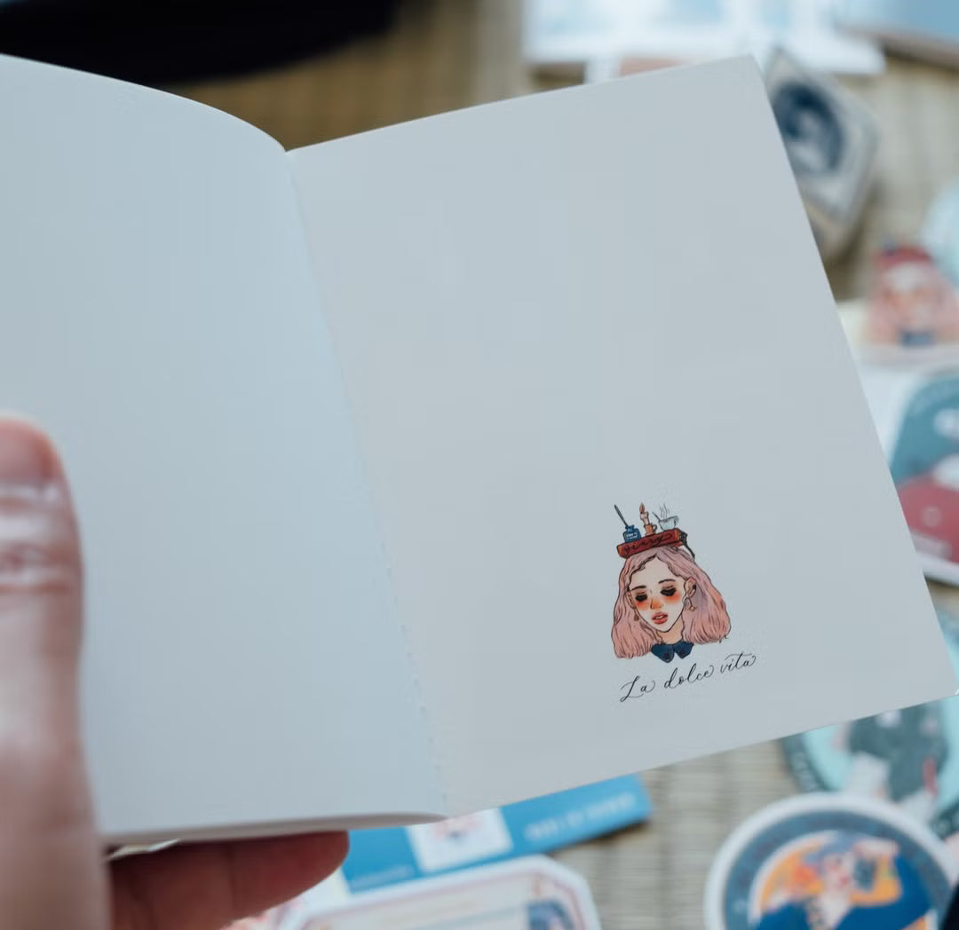 La Dolce Vita Notebook - Woman's Portrait