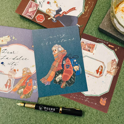 La Dolce Vita Postcard - Christmas Morning Girl