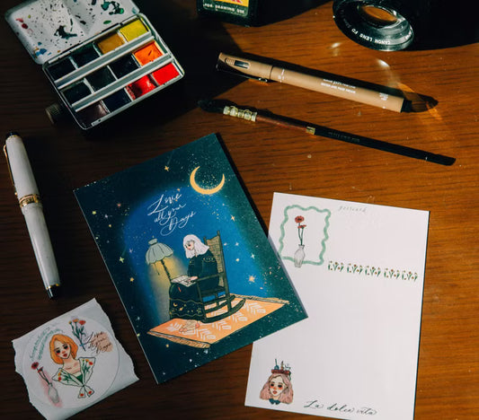 La Dolce Vita Postcard - Days With Starts And The Moon