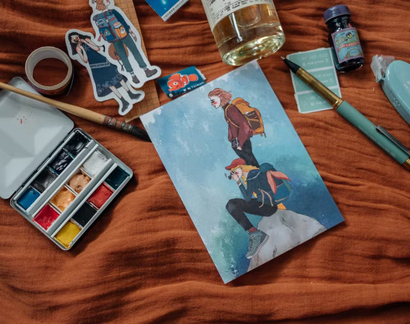 La Dolce Vita Postcard - Life In The Mountains