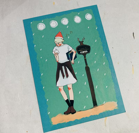 La Dolce Vita Postcard - Reindeer Mailbox