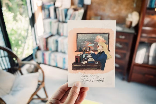 La Dolce Vita Postcard - Sunny And Breezy Girl