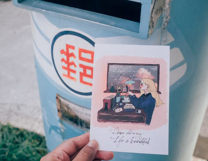 La Dolce Vita Postcard - Sunny And Breezy Girl