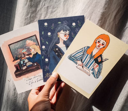 La Dolce Vita Postcard - Sunny And Breezy Girl