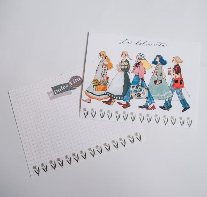 La Dolce Vita Postcard - We Move Foward Happily