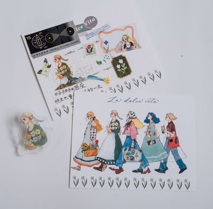 La Dolce Vita Postcard - We Move Foward Happily