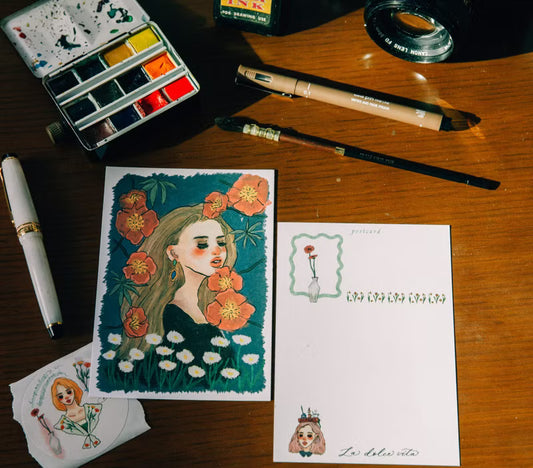 La Dolce Vita Postcard - You Are A Postcard Of Blooming Flowers