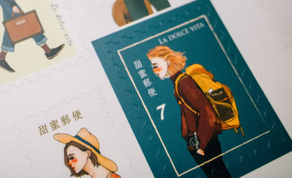 La Dolce Vita Sticker Sheet - Bon Voyage Journey Stamps