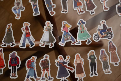 La Dolce Vita Sticker Set With Tin Box (Die Cut) - We Move Foward Happily