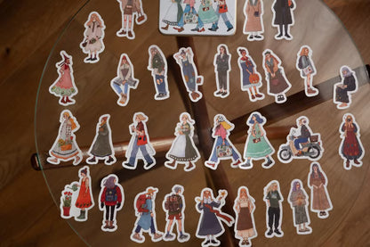 La Dolce Vita Sticker Set With Tin Box (Die Cut) - We Move Foward Happily