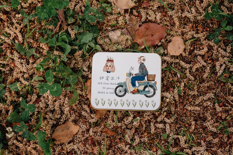 La Dolce Vita Sticker Set With Tin Box (Die Cut) - We Move Foward Happily