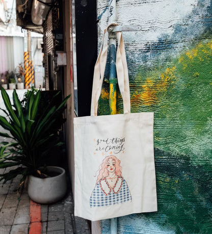 La Dolce Vita Tote Bag - Blue Gingham Girl