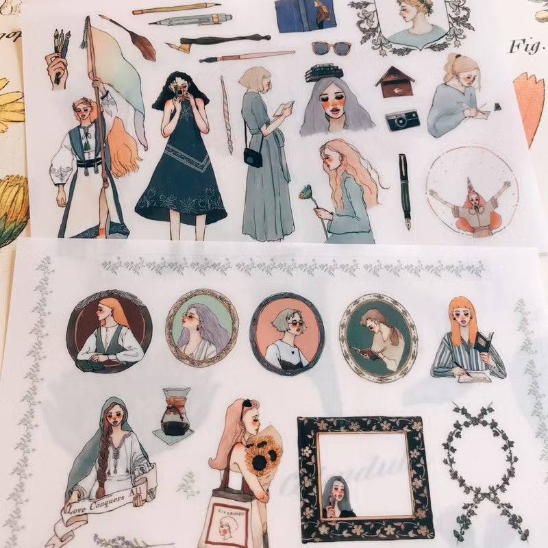 La Dolce Vita Transfer Sticker Sheet - Literature Girl